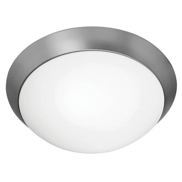 Access Lighting Cobalt, Flush Mount, Brushed Steel Finish, Opal Glass 20626-BS/OPL